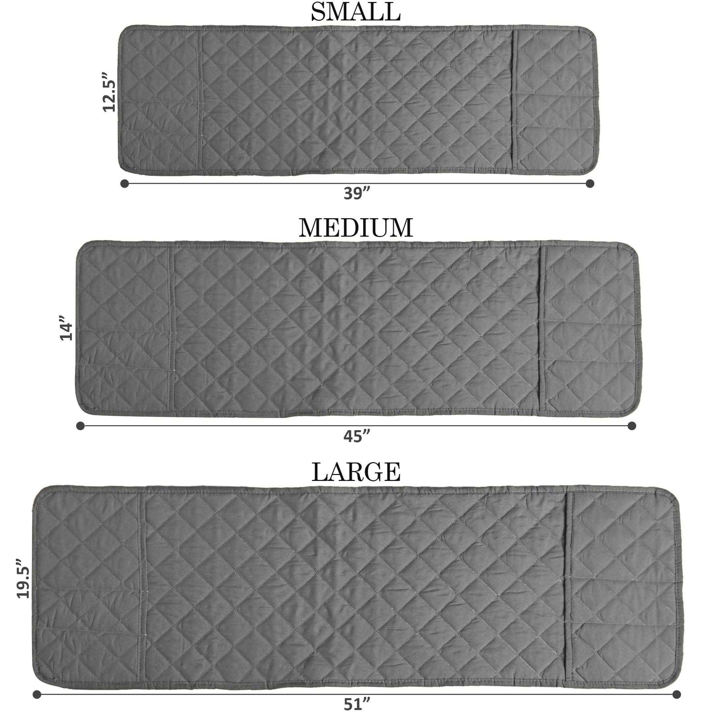 Waterproof Quilted Microwave Oven Protector Gray