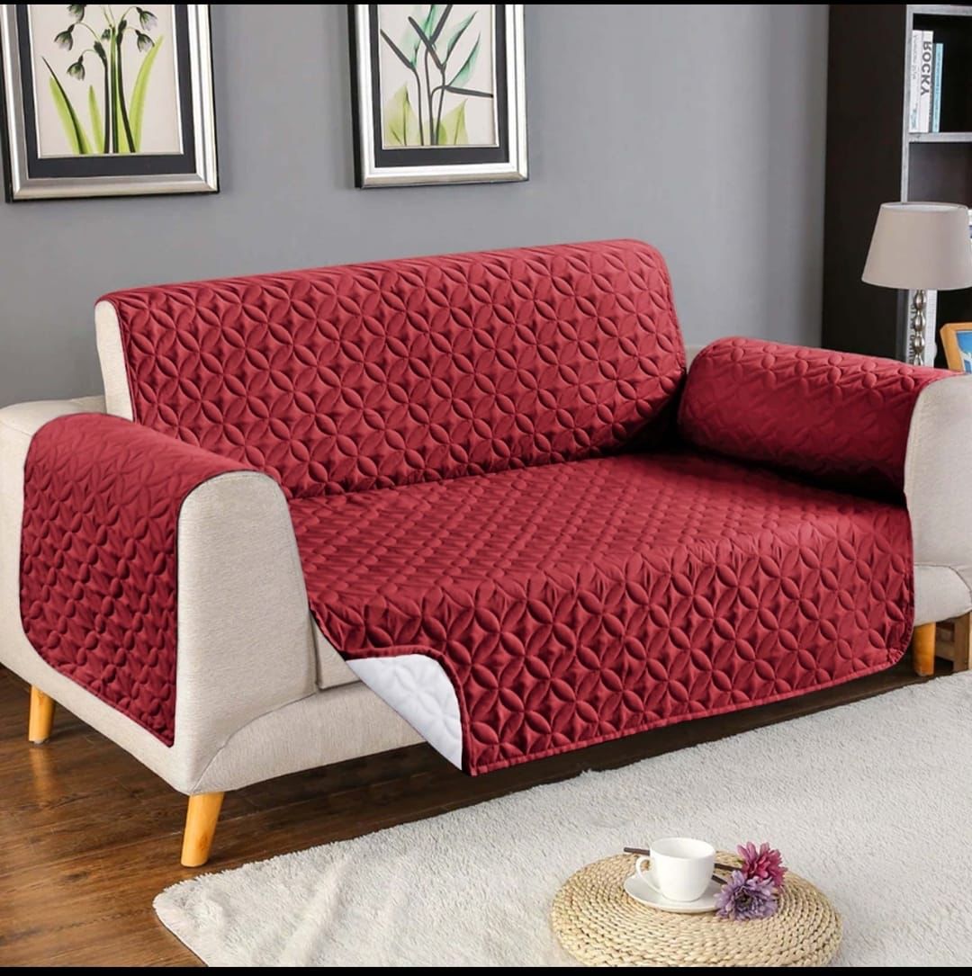 Ultrasonically Punched Quilted Microfiber Sofa Protector